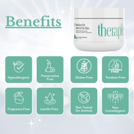 THERAPLEX Emollient Cream for Dry Skin - No Parabens or Preservatives, Noncomedogenic, Fragrance-free, Dermatologist Recommended - Long-lasting Moisturizing Cream and Heaviest Hydration (6 Oz)
