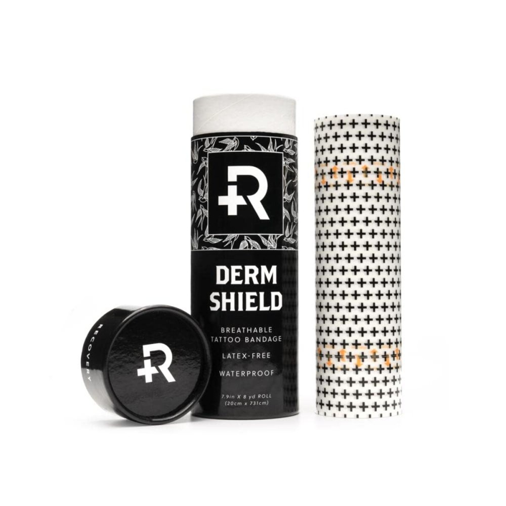 Recovery Aftercare Derm Shield Tattoo Cover Up Patch - Latex-Free & Waterproof Tattoo Aftercare Bandage - Transparent Matte Film - Breathable & Flexible - Promotes Healing & Skin Renewal (7.9 x 8yd) Recovery Aftercare Derm Shield Tattoo Cover Up Patch - Latex-Free & Waterproof Tattoo Aftercare Bandage - Transparent Matte Film - Breathable & Flexible - Promotes Healing & Skin Renewal (7.9 x 8yd)