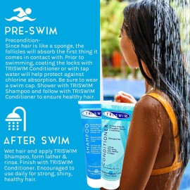 TRISWIM Hair Care Gift Set | Chlorine Shampoo and Conditioner for Swimmers, 8.5 fl oz | Paraben-Free with Aloe Vera and Chamomile | Restores Chlorine-Damaged Hair | Includes Body wash & Lotion Samples TRISWIM Hair Care Gift Set | Chlorine Shampoo and Conditioner for Swimmers, 8.5 fl oz | Paraben-Free with Aloe Vera and Chamomile | Restores Chlorine-Damaged Hair | Includes Body wash & Lotion Samples