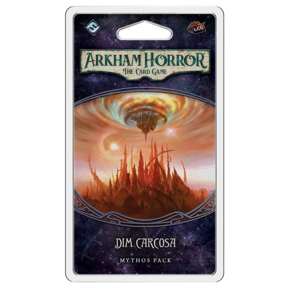 Arkham Horror The Card Game Dim Carcosa MYTHOS PACK - Journey Beyond Madness! Lovecraftian Cooperative Living Card Game, Ages 14+, 1-4 Players, 1-2 Hour Playtime, Made by Fantasy Flight Games Arkham Horror The Card Game Dim Carcosa MYTHOS PACK - Journey Beyond Madness! Lovecraftian Cooperative Living Card Game, Ages 14+, 1-4 Players, 1-2 Hour Playtime, Made by Fantasy Flight Games