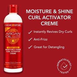 Creme of Nature, Argan Oil Moisture & Shine Curl Activator Crme, Argan Oil of Morocco, 12 Fl Oz Creme of Nature, Argan Oil Moisture & Shine Curl Activator Crme, Argan Oil of Morocco, 12 Fl Oz