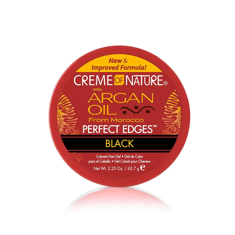 Creme of Nature with Argan Oil From Morocco Perfect Edges Hair Gel, 24 Hour Hold with Moisture and Exotic Shine, Black, 2.25 Oz (Pack of 1) Creme of Nature with Argan Oil From Morocco Perfect Edges Hair Gel, 24 Hour Hold with Moisture and Exotic Shine, Black, 2.25 Oz (Pack of 1)