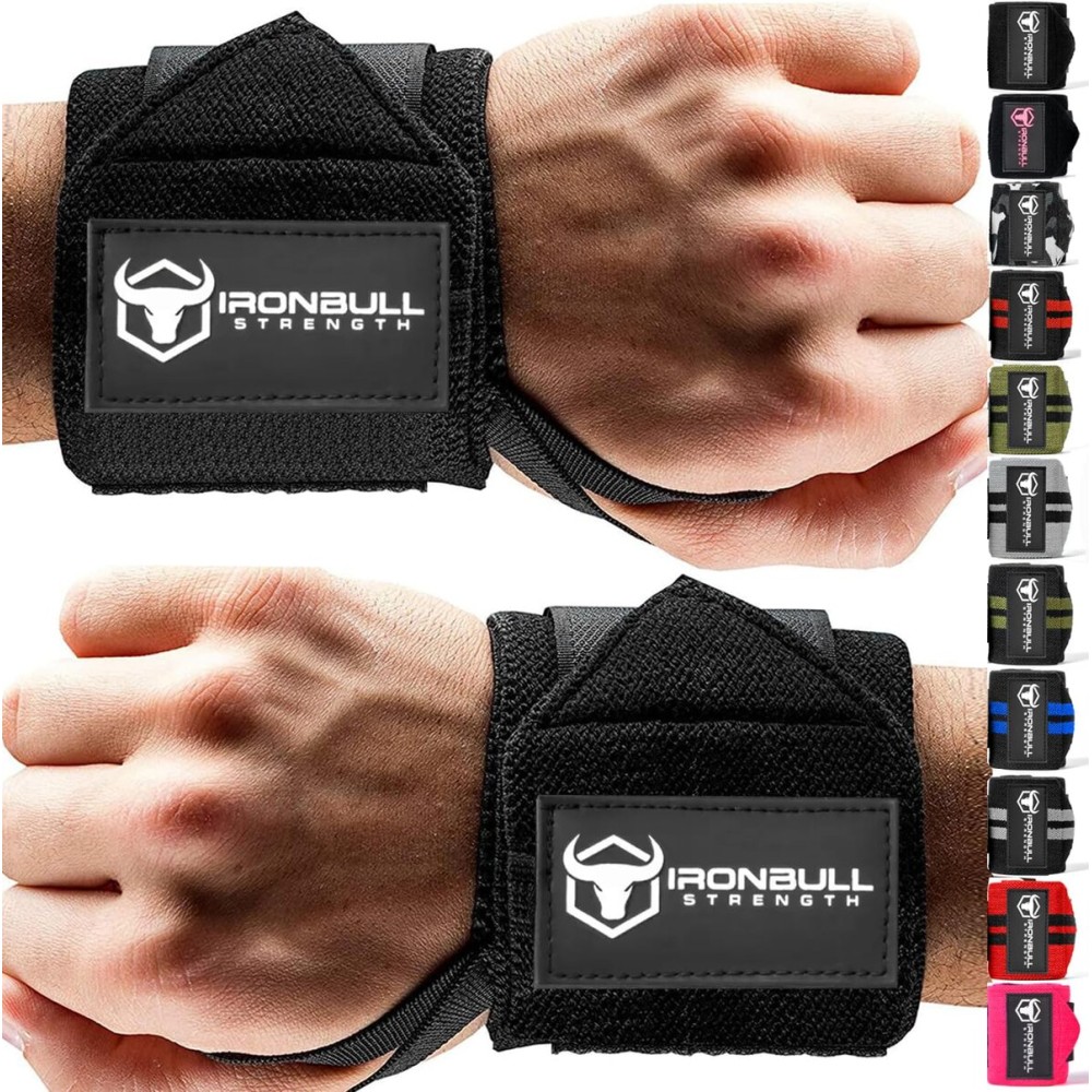 USPA & IPL Approved Wrist Wraps - 18\' Premium Quality with Thumb Loop - Best Gym Wraps for Lifting, Curls & Dips - Powerlifting & Weight Training - Black USPA & IPL Approved Wrist Wraps - 18\' Premium Quality with Thumb Loop - Best Gym Wraps for Lifting, Curls & Dips - Powerlifting & Weight Training - Black