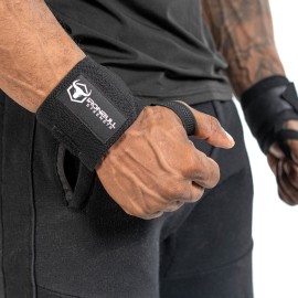 USPA & IPL Approved Wrist Wraps - 18\' Premium Quality with Thumb Loop - Best Gym Wraps for Lifting, Curls & Dips - Powerlifting & Weight Training - Black USPA & IPL Approved Wrist Wraps - 18\' Premium Quality with Thumb Loop - Best Gym Wraps for Lifting, Curls & Dips - Powerlifting & Weight Training - Black