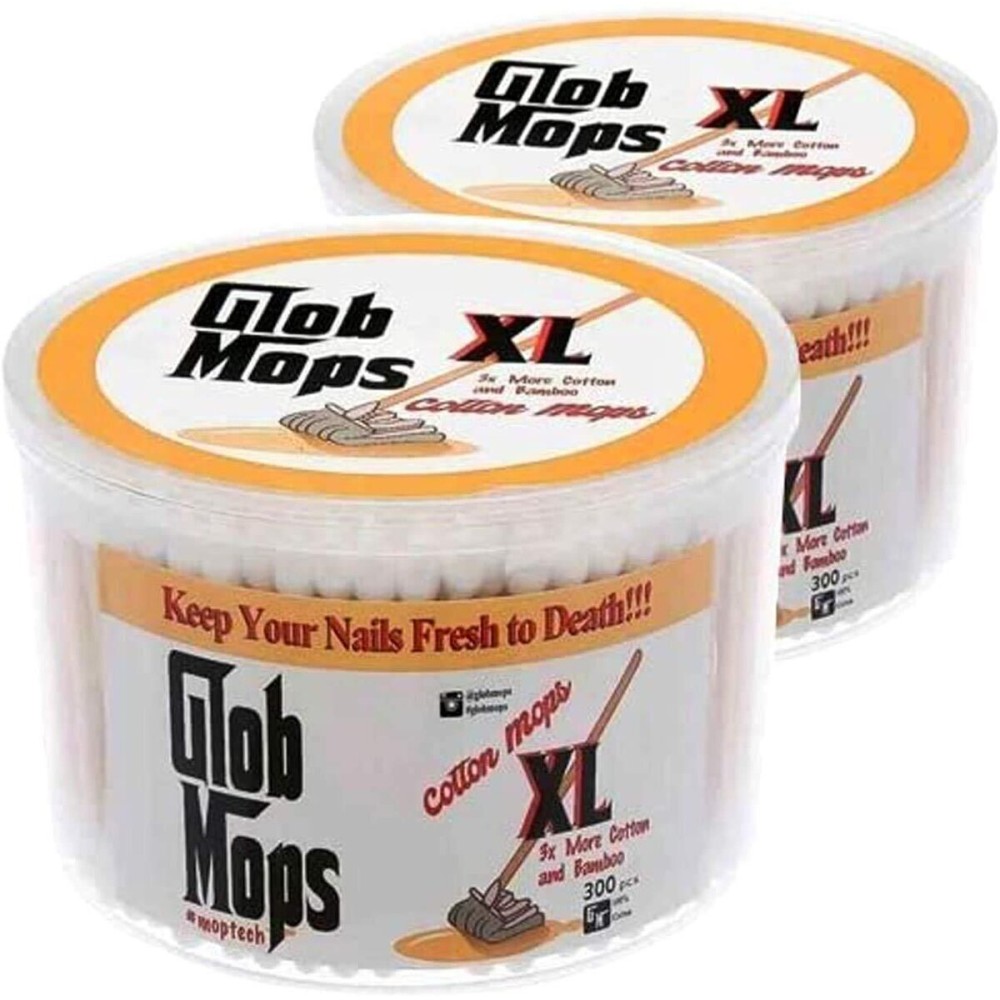 Glob Mops XL Cotton Swabs 2.0 - Extra Absorbent Bamboo Cotton Swabs - Cotton Swabs Made With Durable Sticks & Tips Designed For Cleaning Hard To Reach Spots (2-Pack, 600 Total Cotton Buds) Glob Mops XL Cotton Swabs 2.0 - Extra Absorbent Bamboo Cotton Swabs - Cotton Swabs Made With Durable Sticks & Tips Designed For Cleaning Hard To Reach Spots (2-Pack, 600 Total Cotton Buds)