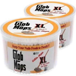 Glob Mops XL Cotton Swabs 2.0 - Extra Absorbent Bamboo Cotton Swabs - Cotton Swabs Made With Durable Sticks & Tips Designed For Cleaning Hard To Reach Spots (2-Pack, 600 Total Cotton Buds)