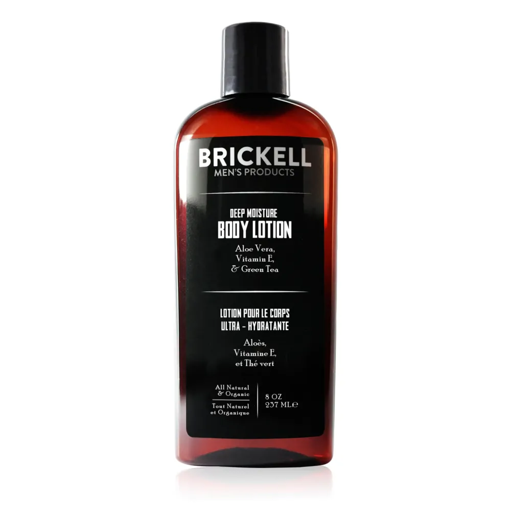 Brickell Men\'s Deep Moisture Body Lotion for Men, Natural and Organic Protects and Hydrates Dry Skin, 8 Ounce, Unscented Brickell Men\'s Deep Moisture Body Lotion for Men, Natural and Organic Protects and Hydrates Dry Skin, 8 Ounce, Unscented