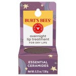 Burt\'s Bees Original Overnight Intensive Lip Treatment, Mothers Day Gifts, Moisturizing, Restorative, Reduces Fine Lines, Vitamin E, Ceramides Oils, Natural Origin Lip Care, 0.25 Oz.