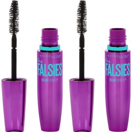 Maybelline Volum\' Express Falsies Volumizing, Washable Mascara, Blackest Black, 2 Count