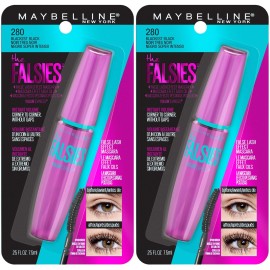 Maybelline Volum\' Express Falsies Volumizing, Washable Mascara, Blackest Black, 2 Count