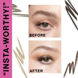 wet n wild Ultimate Eyebrow Retractable Definer Pencil, Taupe, Dual-Sided Brow Brush, Fine Tip, Shapes, Defines, Fills Brow Makeup wet n wild Ultimate Eyebrow Retractable Definer Pencil, Taupe, Dual-Sided Brow Brush, Fine Tip, Shapes, Defines, Fills Brow Makeup