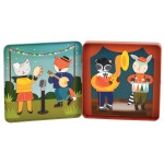 Petit Collage Magnetic Play Set, Animal Band - Mix & Match Magnetic Game Board, Ideal for Ages 3+ - Includes 2 Magnetic Scenes and over 25 Magnet Pieces, Ideal Travel Activity for Kids