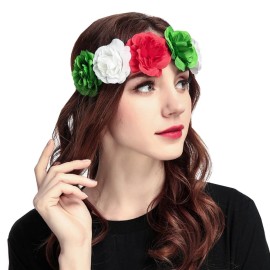 Love Sweety Rose Flower Headband Floral Crown Mexican Hair Wreath (Christmas) Love Sweety Rose Flower Headband Floral Crown Mexican Hair Wreath (Christmas)