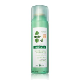 Klorane Dry Shampoo With Nettle and Natural Tint, Nettle for Brunette, Oily Hair and Scalp, Regulates Oil Production, Paraben & Sulfate-Free, 3.2 oz (Pack of 1)
