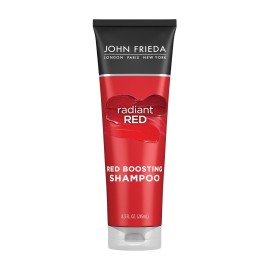 John Frieda Radiant Red, Color Boosting Shampoo, Enhances, Protects, & Hydrates with Pomegranate Extract and Vitamin E for Natural or Color-Treated Hair, 8.3 Oz