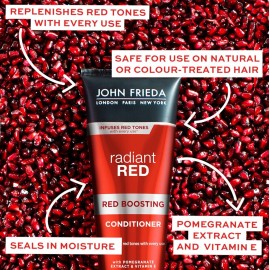 John Frieda Radiant Red, Color Boosting Shampoo, Enhances, Protects, & Hydrates with Pomegranate Extract and Vitamin E for Natural or Color-Treated Hair, 8.3 Oz John Frieda Radiant Red, Color Boosting Shampoo, Enhances, Protects, & Hydrates with Pomegranate Extract and Vitamin E for Natural or Color-Treated Hair, 8.3 Oz