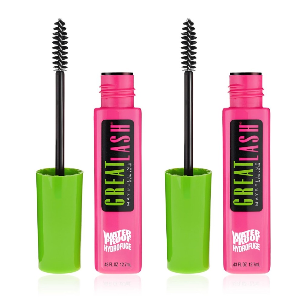 Maybelline Great Lash Waterproof Mascara, Volumizing, Lengthening and Lash-Doubling Formula for Thicker Lashes, Very Black, 2 Count Maybelline Great Lash Waterproof Mascara, Volumizing, Lengthening and Lash-Doubling Formula for Thicker Lashes, Very Black, 2 Count