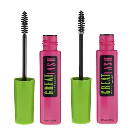 Maybelline Great Lash Washable Mascara Makeup, Volumizing Lash-Doubling Formula That Conditions As It Thickens, Very Black, 2 Count Maybelline Great Lash Washable Mascara Makeup, Volumizing Lash-Doubling Formula That Conditions As It Thickens, Very Black, 2 Count