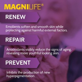 MagniLife Dark Spot Cream, Natural Treatment Diminishes Sun-Damage, Liver Spots, Freckles & Discoloration For Younger Looking Skin - Fader & Corrector For Face, Chest, Hands & Body - 2oz MagniLife Dark Spot Cream, Natural Treatment Diminishes Sun-Damage, Liver Spots, Freckles & Discoloration For Younger Looking Skin - Fader & Corrector For Face, Chest, Hands & Body - 2oz