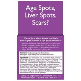MagniLife Dark Spot Cream, Natural Treatment Diminishes Sun-Damage, Liver Spots, Freckles & Discoloration For Younger Looking Skin - Fader & Corrector For Face, Chest, Hands & Body - 2oz MagniLife Dark Spot Cream, Natural Treatment Diminishes Sun-Damage, Liver Spots, Freckles & Discoloration For Younger Looking Skin - Fader & Corrector For Face, Chest, Hands & Body - 2oz