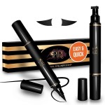 LA PURE Waterproof Eyeliner Stamp - 2 Wingliner Black Make Up Pens, Vamp Style Wing, Smudgeproof & Sweatproof, Perfect Cat Eye Look, Long Lasting Liquid Eye Liner Pen, Eyeshadow, No Dipping