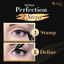 LA PURE Waterproof Eyeliner Stamp - 2 Wingliner Black Make Up Pens, Vamp Style Wing, Smudgeproof & Sweatproof, Perfect Cat Eye Look, Long Lasting Liquid Eye Liner Pen, Eyeshadow, No Dipping LA PURE Waterproof Eyeliner Stamp - 2 Wingliner Black Make Up Pens, Vamp Style Wing, Smudgeproof & Sweatproof, Perfect Cat Eye Look, Long Lasting Liquid Eye Liner Pen, Eyeshadow, No Dipping