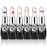 firstfly Pack of 6 Crystal Flower Jelly Lipstick, Long Lasting Nutritious Lip Balm Lips Moisturizer Magic Temperature Color Change Lip Gloss (Black)