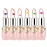 firstfly Pack of 6 Crystal Flower Jelly Lipstick, Long Lasting Nutritious Lip Balm Lips Moisturizer Magic Temperature Color Change Lip Gloss (Pink)