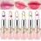 firstfly Pack of 6 Crystal Flower Jelly Lipstick, Long Lasting Nutritious Lip Balm Lips Moisturizer Magic Temperature Color Change Lip Gloss (Pink)