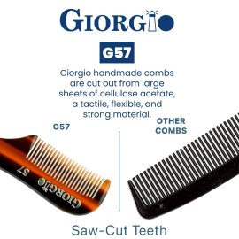 Giorgio G57 Extra Small Men\'s Fine Tooth Beard and Mustache Comb for Facial Hair Grooming and Styling. Wallet Pocket Comb Beard Comb for Men, Handmade, Saw-Cut and Hand Polished (2.75) Giorgio G57 Extra Small Men\'s Fine Tooth Beard and Mustache Comb for Facial Hair Grooming and Styling. Wallet Pocket Comb Beard Comb for Men, Handmade, Saw-Cut and Hand Polished (2.75)