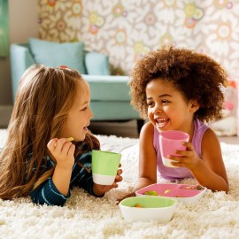 Munchkin Splash Open Toddler Cups with Training Lids, 7 Ounce, Multicolored, 4 Pack