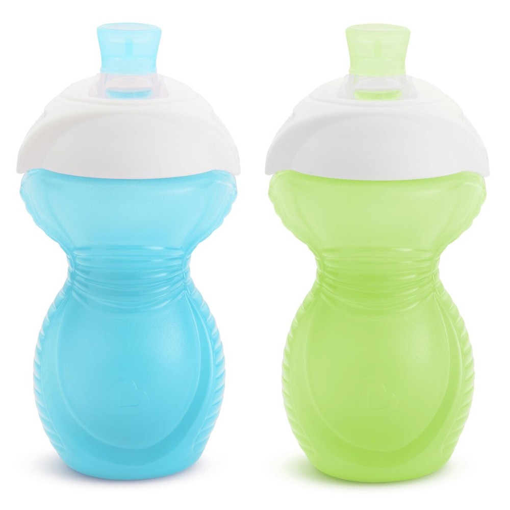 Munchkin Click Lock Bite Proof Sippy Cup, 9 Ounce,2 Count (Pack of 1), Plastic, Blue/Green Munchkin Click Lock Bite Proof Sippy Cup, 9 Ounce,2 Count (Pack of 1), Plastic, Blue/Green