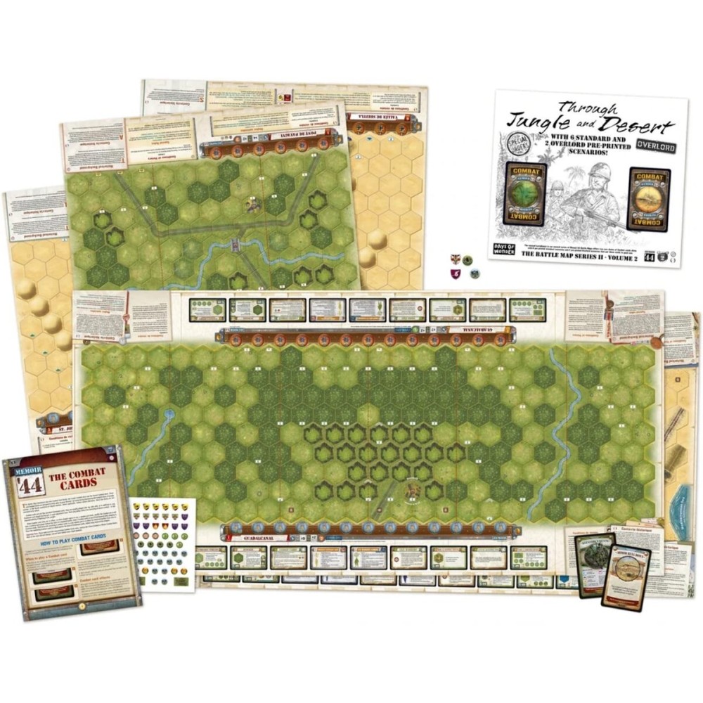 Memoir \'44 Through Jungle and Desert Board Game EXPANSION - New Battles Await in Burma and North Africa! Strategy Game for Kids & Adults, Ages 8+, 2 Players, 30-60 Min Playtime, Made by Days of Wonder