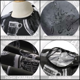 Borogo Professional Waterproof Hair Styling Cape Nylon Haircuting Salon Cape Gown Hair Salon with Snap Closure - 50 x 60