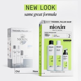 Nioxin Scalp + Hair Thickening System 2 | For Natural or Untreated Hair with Progressed Thinning| Full Size| 3 Month Supply