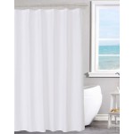 N&Y HOME Fabric Shower Curtain Liner Solid White with Magnets, Hotel Quality, Machine Washable, 70 x 72 inches for Bathroom