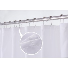N&Y HOME Fabric Shower Curtain Liner Solid White with Magnets, Hotel Quality, Machine Washable, 70 x 72 inches for Bathroom N&Y HOME Fabric Shower Curtain Liner Solid White with Magnets, Hotel Quality, Machine Washable, 70 x 72 inches for Bathroom
