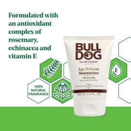 BULLDOG Mens Skincare and Grooming Face Moisturizer Age Defense, 3.3 Fluid Ounce BULLDOG Mens Skincare and Grooming Face Moisturizer Age Defense, 3.3 Fluid Ounce