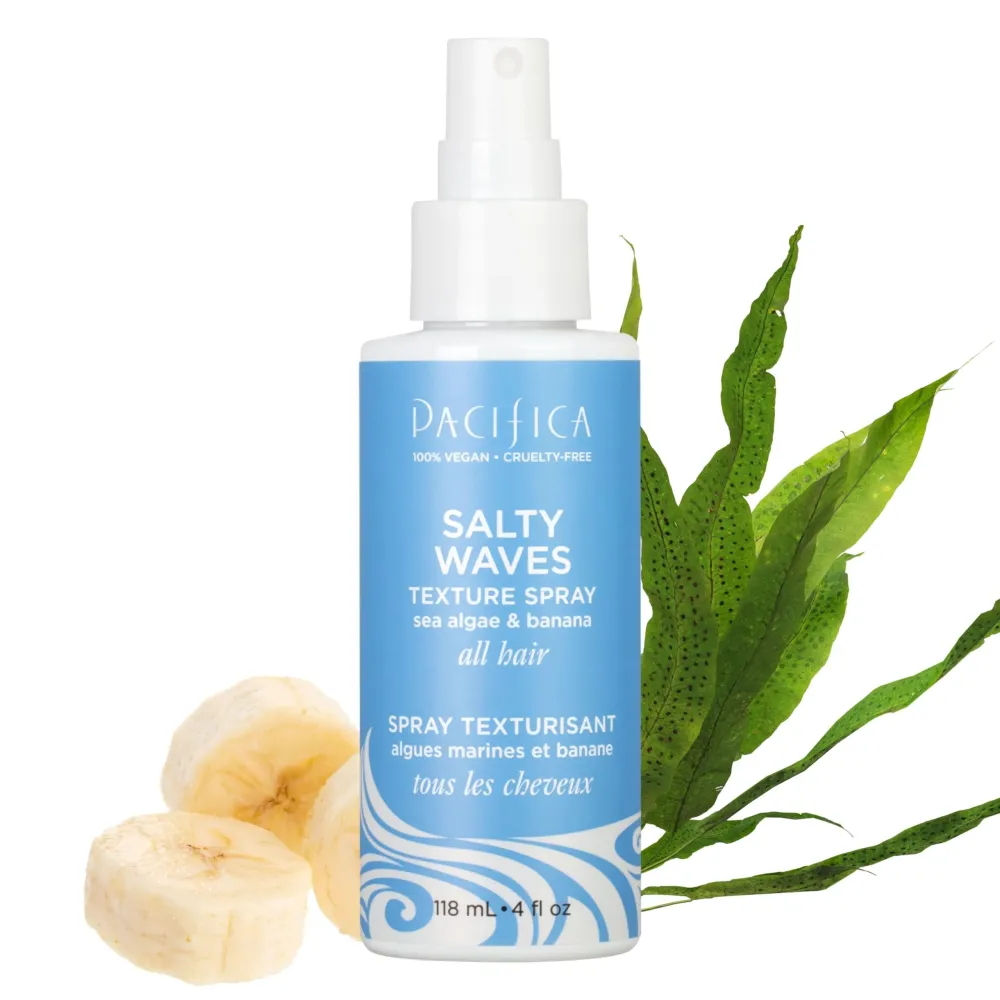 Pacifica Beauty, Salty Waves Texture Sea Salt Spray for Hair, Beachy Waves, Wavy Hair Products, Hydrating, Banana Scent, Curl Enhancing, Paraben Free, Sulfate Free, Vegan & Cruelty Free Pacifica Beauty, Salty Waves Texture Sea Salt Spray for Hair, Beachy Waves, Wavy Hair Products, Hydrating, Banana Scent, Curl Enhancing, Paraben Free, Sulfate Free, Vegan & Cruelty Free