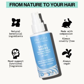 Pacifica Beauty, Salty Waves Texture Sea Salt Spray for Hair, Beachy Waves, Wavy Hair Products, Hydrating, Banana Scent, Curl Enhancing, Paraben Free, Sulfate Free, Vegan & Cruelty Free Pacifica Beauty, Salty Waves Texture Sea Salt Spray for Hair, Beachy Waves, Wavy Hair Products, Hydrating, Banana Scent, Curl Enhancing, Paraben Free, Sulfate Free, Vegan & Cruelty Free