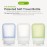 humangear GoToob+ 3-Pack (Small) | Refillable Silicone Travel Bottle | Locking Lid | Food-Safe Material, Clear/Green/Blue, Small (1.7 fl.oz; 53ml)
