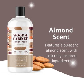 Therapy Wood Polish Bundle with Microfiber 16 oz. - Wood Furniture Polish, Best Furniture Cleaner - Almond Scent - Cleaner, Cabinet and Table Restorer, Natural Conditioner Therapy Wood Polish Bundle with Microfiber 16 oz. - Wood Furniture Polish, Best Furniture Cleaner - Almond Scent - Cleaner, Cabinet and Table Restorer, Natural Conditioner