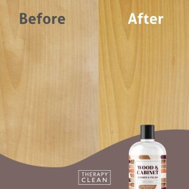 Therapy Wood Polish Bundle with Microfiber 16 oz. - Wood Furniture Polish, Best Furniture Cleaner - Almond Scent - Cleaner, Cabinet and Table Restorer, Natural Conditioner Therapy Wood Polish Bundle with Microfiber 16 oz. - Wood Furniture Polish, Best Furniture Cleaner - Almond Scent - Cleaner, Cabinet and Table Restorer, Natural Conditioner