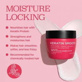 Luseta Keratin Smooth Hair Mask Hydrating & Nourishing for Dry Damaged Hair 16.9 oz