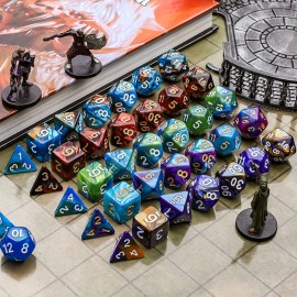 CiaraQ Polyhedral Dice Set (35 Pieces) with Black Pouches, 5 Complete Double-Colors Dice Sets of D4 D6 D8 D10 D% D12 D20 Compatible with Dungeons and Dragons DND RPG MTG Table Games CiaraQ Polyhedral Dice Set (35 Pieces) with Black Pouches, 5 Complete Double-Colors Dice Sets of D4 D6 D8 D10 D% D12 D20 Compatible with Dungeons and Dragons DND RPG MTG Table Games