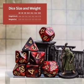 CiaraQ Polyhedral Dice Set (35 Pieces) with Black Pouches, 5 Complete Double-Colors Dice Sets of D4 D6 D8 D10 D% D12 D20 Compatible with Dungeons and Dragons DND RPG MTG Table Games CiaraQ Polyhedral Dice Set (35 Pieces) with Black Pouches, 5 Complete Double-Colors Dice Sets of D4 D6 D8 D10 D% D12 D20 Compatible with Dungeons and Dragons DND RPG MTG Table Games