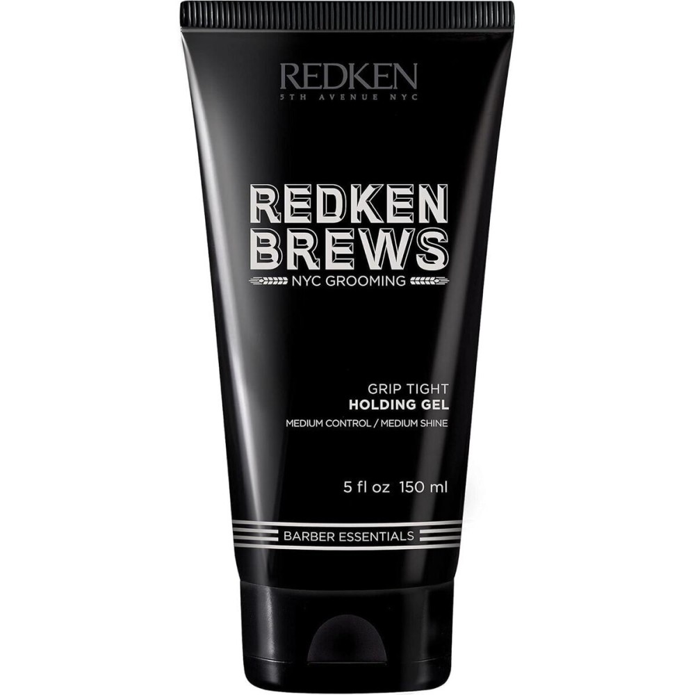 Redken Brews Holding Gel For Men | Men\'s Hair Gel | Medium Hold Styling | Medium Shine | Flake-Free, No Crunch Styling | For All Hair Types, Great For Curly Hair |5 Fl Oz