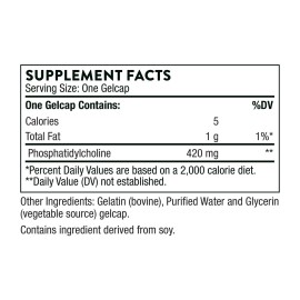 THORNE Phosphatidyl Choline - Phospholipid Complex for Cell Membrane Support* - 60 Gelcaps THORNE Phosphatidyl Choline - Phospholipid Complex for Cell Membrane Support* - 60 Gelcaps