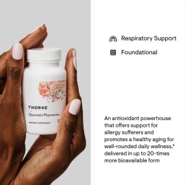 THORNE Quercetin Phytosome - Exclusive Phytosome Complex for Immune Health, Respiratory Support, and Seasonal Allergy Relief* - 60 Capsules