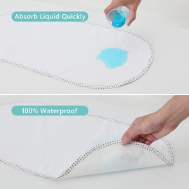 TILLYOU Waterproof Changing Pad Liners 6 Pack, 100% Cotton Reusable Cloth Diaper Liners, White TILLYOU Waterproof Changing Pad Liners 6 Pack, 100% Cotton Reusable Cloth Diaper Liners, White
